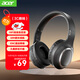 宏碁（acer）OHR300頭戴式藍牙耳機無線降噪耳麥電腦游戲運動音樂耳機超長待機適用于蘋果華為小米黑色