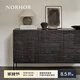 NORHOR進(jìn)口北歐表情比利時(shí)Ethnicraft/TABWA柚木手工雕花電視柜餐邊柜G 2.0m款 現貨 支架結構整裝
