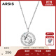 Arsis【明星同款】印記12星座浮雕銀幣吊墜項鏈女輕奢鎖骨鏈送女友禮物 星座浮雕銀幣項鏈（雙魚(yú)座）