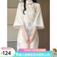 芃婷新款改良旗袍2025年夏季新中式花朵大袖女披肩春秋可穿 蝶夢(mèng) L 建議105-115斤