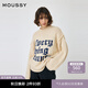 moussy 新品美式復(fù)古慵懶感撞色標(biāo)語毛衣010HAQ70-4841 011米白色 均碼 00020/F