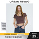 UR春季新款女裝簡(jiǎn)約百搭修身短款圓領(lǐng)正肩短袖T恤UWB440002 葡萄紫 S