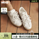 MIO米奧2025春季芭蕾風(fēng)休閑板鞋珍珠裝飾優(yōu)雅運(yùn)動(dòng)鞋設(shè)計(jì)舒適女鞋單鞋 金色 35