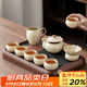 唐豐汝窯茶具整套帶茶盤(pán)功夫茶具套裝中式家用陶瓷泡茶壺蓋碗茶杯套裝