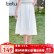 百圖betu女裝2025春季新款半身裙高腰時(shí)尚赫本裙百搭裙子女2502T62 白色 S
