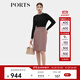 PORTS寶姿女裝 秋冬新品簡(jiǎn)約中裙SL9S016LFQ043 紅色格子 S (4)