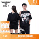 BOY LONDON【朋克涂鴉】情侶款老鷹朋克涂鴉寬松潮流T恤N01902 黑色 XS