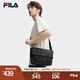 FILA【黑武士】斐樂(lè )斜挎包男包2025秋季新款老花輕便防潑水挎包單肩包 正黑色-BK XS