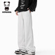 HIPANDA2026秋季新款灰色運動(dòng)長(cháng)褲男士青少年寬松直筒運動(dòng)休閑衛褲潮 灰色 【秋季新品】 4XL 建議體重170-190斤