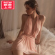 浪莎（LangSha）2025新款情趣性感睡衣誘惑裝免脫小胸約會(huì )戰袍純欲睡衣斬床上睡裙 粉色【掛脖睡裙+T褲】 均碼 【建議體重80-130斤】