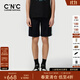C'N'C【奢侈品衣服】CNC夏季新款字母印花織帶運動(dòng)休閑短褲五分褲男 黑色 33 (175/84A)