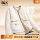 班尼路S&K系列棉服女裝2025冬季新款輕薄棉衣無(wú)領(lǐng)內搭上衣服保暖小棉襖 杏-純色 【輕薄保暖】 L