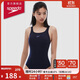 速比濤（Speedo）泳衣女專(zhuān)業(yè)游泳健身訓練溫泉度假純色防曬抗氯連體泳衣 深藍色 34