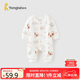 童泰（TONGTAI）嬰兒連體衣春秋季純棉寶寶衣服兒童家居服內(nèi)衣哈衣爬服 棕色90cm