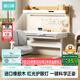 黑白調兒童A2PRO學(xué)習桌書(shū)桌燈桌一體兒童桌椅寫(xiě)字桌子電腦桌進(jìn)口實(shí)木橡膠木
