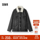 森馬（Semir）牛仔外套男冬棉服25街頭復古做舊仿羊羔毛翻領(lǐng)夾克潮109725108110