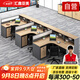 匯鑫亞美屏風(fēng)工位職員桌隔斷卡位電腦桌辦公家具財務(wù)辦公桌椅組合14