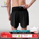 Flipbelt 飛比特空氣褲3.0男士腰包短褲透氣跑步運動(dòng)褲5英寸 經(jīng)典黑 XL 