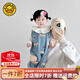G.DUCKKIDS小黃鴨童裝嬰兒秋裝牛仔背帶褲套裝女寶寶衣服上衣褲子春秋外出服 圖片色 90 建議身高80-90cm 1-2周歲