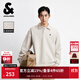 杰克·瓊斯（JACK&JONES）25年秋季新款男裝寬松肌理感翻領(lǐng)上衣運動(dòng)休閑衛衣男長(cháng)袖打底衫 A00 月光灰 M 175