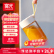 富光清然玻璃杯 高硼硅玻璃水杯子 女生便攜牛奶咖啡刻度茶杯330ml