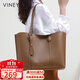 viney牛皮包包女包大容量托特包單肩包手提包生日禮物高級感送女友老婆