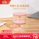 怡萬(wàn)家（iwaki）飯盒可微波爐加熱保鮮盒學(xué)生上班族便當盒玻璃餐盒冰箱收納盒輕薄 【適合帶飯-粉色】490ml*2