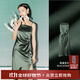 麥檬商場(chǎng)同款2023春夏新款紙片人法式吊帶連衣裙女5E4190561S 森林綠5E4190581S S