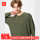 優(yōu)衣庫【狂歡價(jià)】男裝女裝柔軟圓領(lǐng)T恤/休閑長(cháng)袖上衣479783 57 深橄欖色 L /175/100A