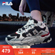FILA 斐樂(lè )TREK滿(mǎn)天星老爹鞋男鞋新款休閑鞋時(shí)尚復古運動(dòng)鞋跑鞋  白蘆筍/漿果藍-WD 42
