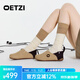 OETZI懶人一腳蹬樂(lè )福鞋秋季平底鞋舒適大頭小丑鞋 男女同款 卡其色/黑色T24340801 38