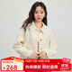 熙世界（sllsky）小香風(fēng)休閑短款外套女新款女裝上衣小個(gè)子百搭翻領(lǐng)夾克2025年秋裝 奶霜白 M