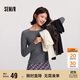 森馬（Semir）長(cháng)袖T恤女吸濕發(fā)熱抗菌緊身內搭2024圓領(lǐng)抓絨套頭衫109724101007