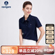 Navigare意大利小帆船女簡(jiǎn)約通勤翻領(lǐng)T恤短袖POLO衫2325525514 深藍 XL 