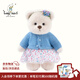 莉娜熊（TeddyTales）故事款小熊玩偶毛絨玩具熊泰迪手作熊娃娃送禮送人生日禮物女生 勿忘我Nezabudka 布丁色中號30cm 禮盒裝