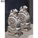 君閔石雕門(mén)墩青石仿古做舊抱鼓石一對門(mén)口招財麒麟石門(mén)鼓家用石墩擺件 漢白玉麒麟款100高
