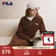 FILA 斐樂官方連衣裙2025年秋季新品長款連帽打底衛(wèi)衣長裙子 復(fù)古咖-DK L 170/88A/L