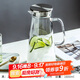 唯銘諾涼水壺玻璃家用冰箱冷水壺大容量扎壺泡茶壺果汁水壺大方把1.8L