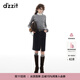 DZZIT地素半身裙冬季摩登丹寧時(shí)尚百搭裙子女3I4RI251A 黑色 S