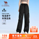 駱駝（CAMEL）速干工裝女褲戶(hù)外登山旅行休閑梭織長(cháng)褲 J25BAYL6079 幻影黑 M