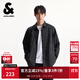 杰克·瓊斯（JACK&JONES）商場(chǎng)同款男裝秋季襯衫25年新款黑白條紋長(cháng)袖襯衣外套男2253O3021 E40黑色 M