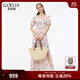 歌莉婭真絲連衣裙出游穿搭2025新款桑蠶絲法式碎花長(zhǎng)裙1C5R4K35E 25D多色印花 XS