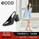 愛(ài)步（ECCO）包頭涼鞋女 夏季優(yōu)雅媽媽百搭透氣粗跟高跟鞋 雕塑222713 黑色22271301001 37