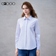G2000【棉質(zhì)親膚/商場(chǎng)同款】女裝秋冬商務(wù)通勤條紋長(cháng)袖襯衫