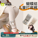 棉奇熊打底褲女童外穿兒童春裝女孩洋氣九分褲寶寶童裝彈力百搭針織褲子 L216-灰+卡其-2條-高彈力抗起球 120 【L碼建議6-8歲35-45斤】