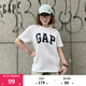 Gap男女裝2025春季新款純棉印花logo圓領(lǐng)修身短袖T恤美版856659 白色 XS 美碼 S亞洲碼175/88A