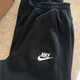 DOTSWOOSH-Nike休閑褲華棉秋冬春秋衛褲大碼情侶刺繡加絨寬松束腳運動(dòng)褲新 耐克耐克春秋款字母勾黑色衛褲 M