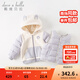 戴維貝拉（DAVE＆BELLA）白鴨絨兒童羽絨服兒童上衣洋氣寶寶男童衣服冬裝新款女童外衣 灰紫色【現貨】 100 cm（建議身高90-100cm）