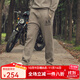 AKSERIESAK男裝新復古回潮系列易穿搭針織拉絨直筒休閑長(cháng)褲男2252221 軍卡其 XL