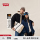 Levi's李維斯25年秋冬新款情侶同款時(shí)尚休閑寬松羅紋立牛仔羽絨服 黑色 L